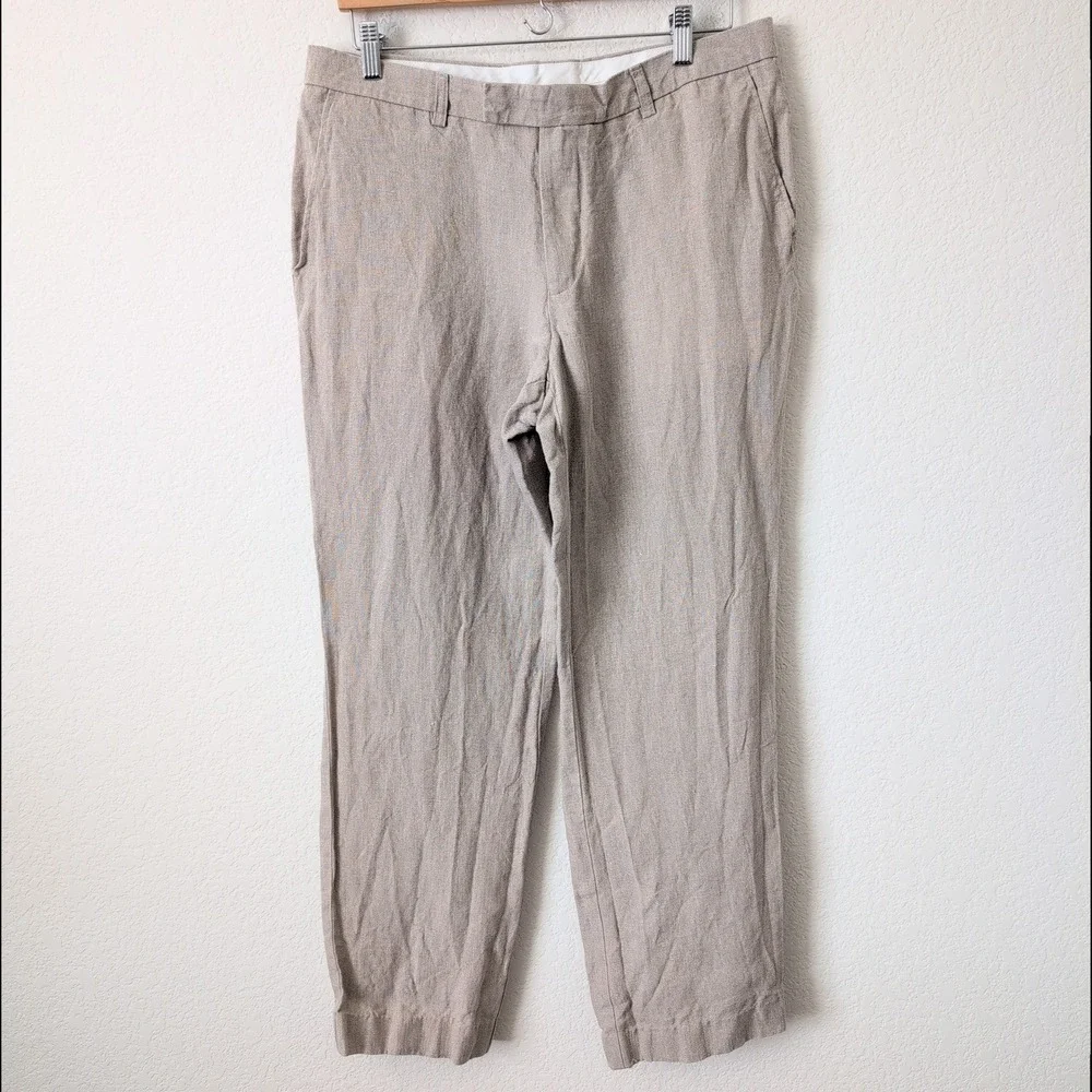 Rawganique Mens Hemp Trousers Tan Straight‎ Leg Eco-Friendly Pants Organic 36x33